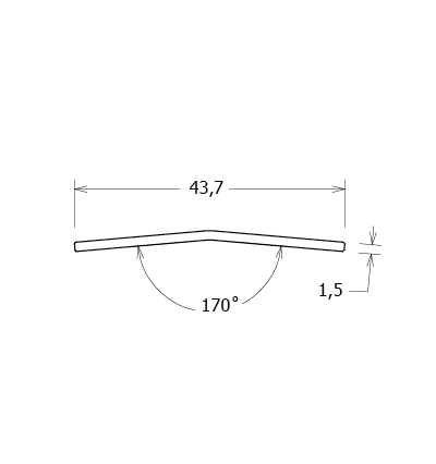 Profil angle 170°